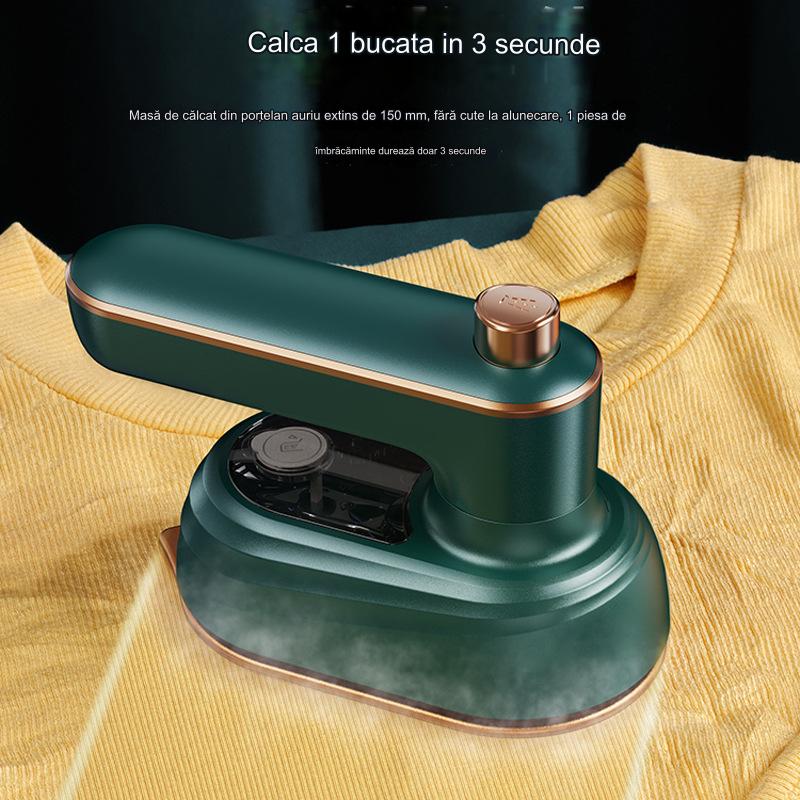Fier de calcat portabil, compact, verde, 11.5x8.4x6.2cm, 0.5kg