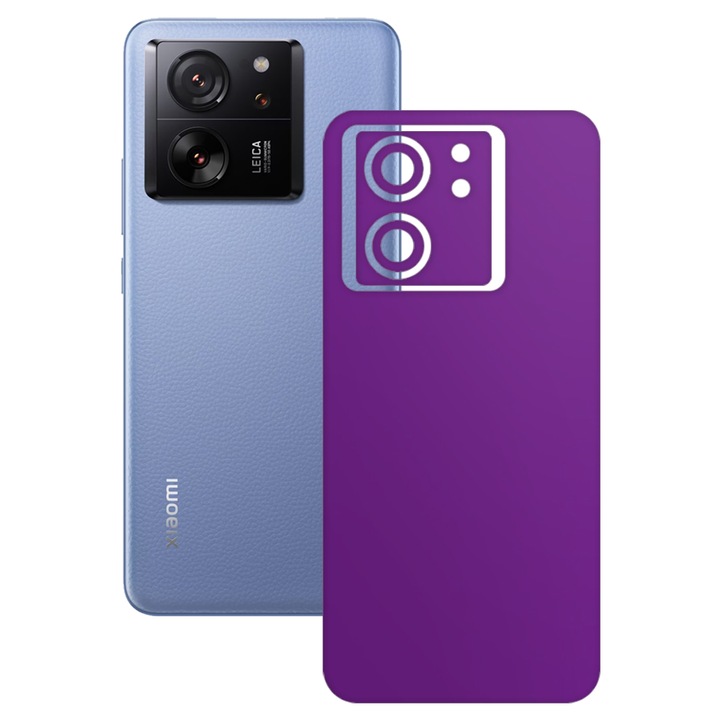 SILKASE bőrfólia, Xiaomi 13T-hez, lila matt, telefon hátvédő