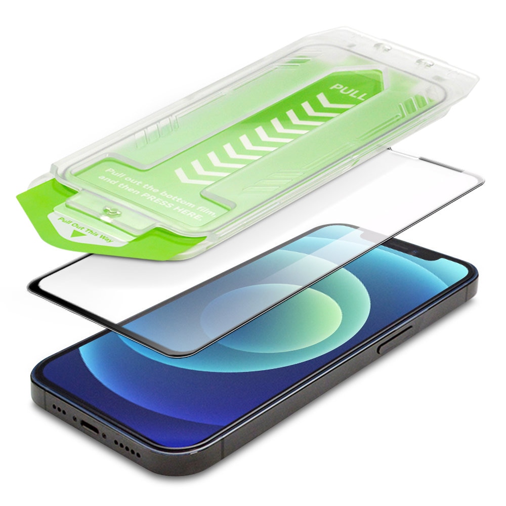 Folie de protecție ecran WZK pentru iPhone 14 Plus, sticlă securizată, neagră
