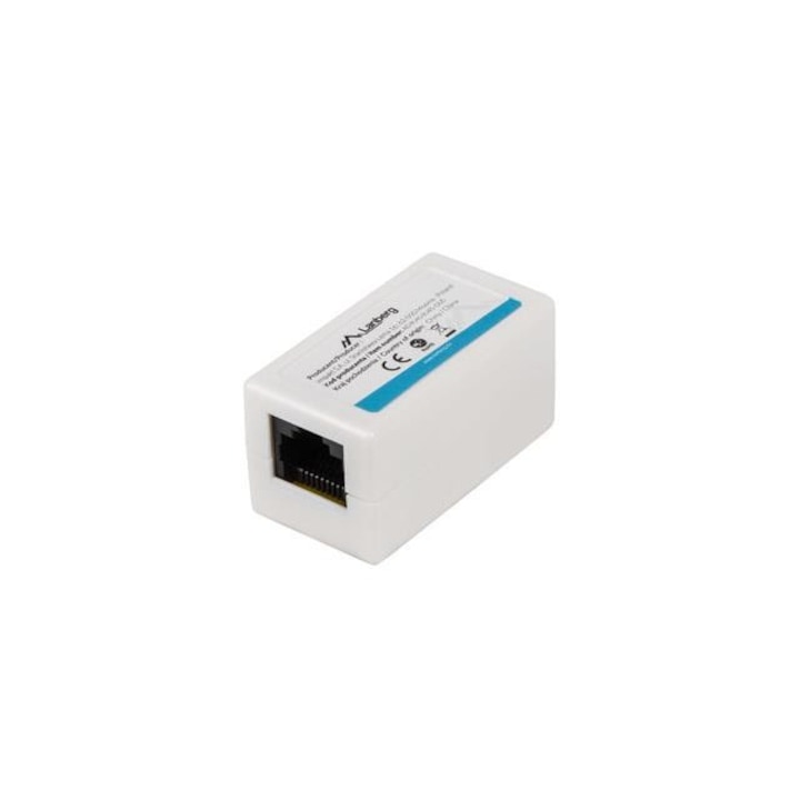 Conector de retea, Lanberg, Rj45 Cat.5E, Alb