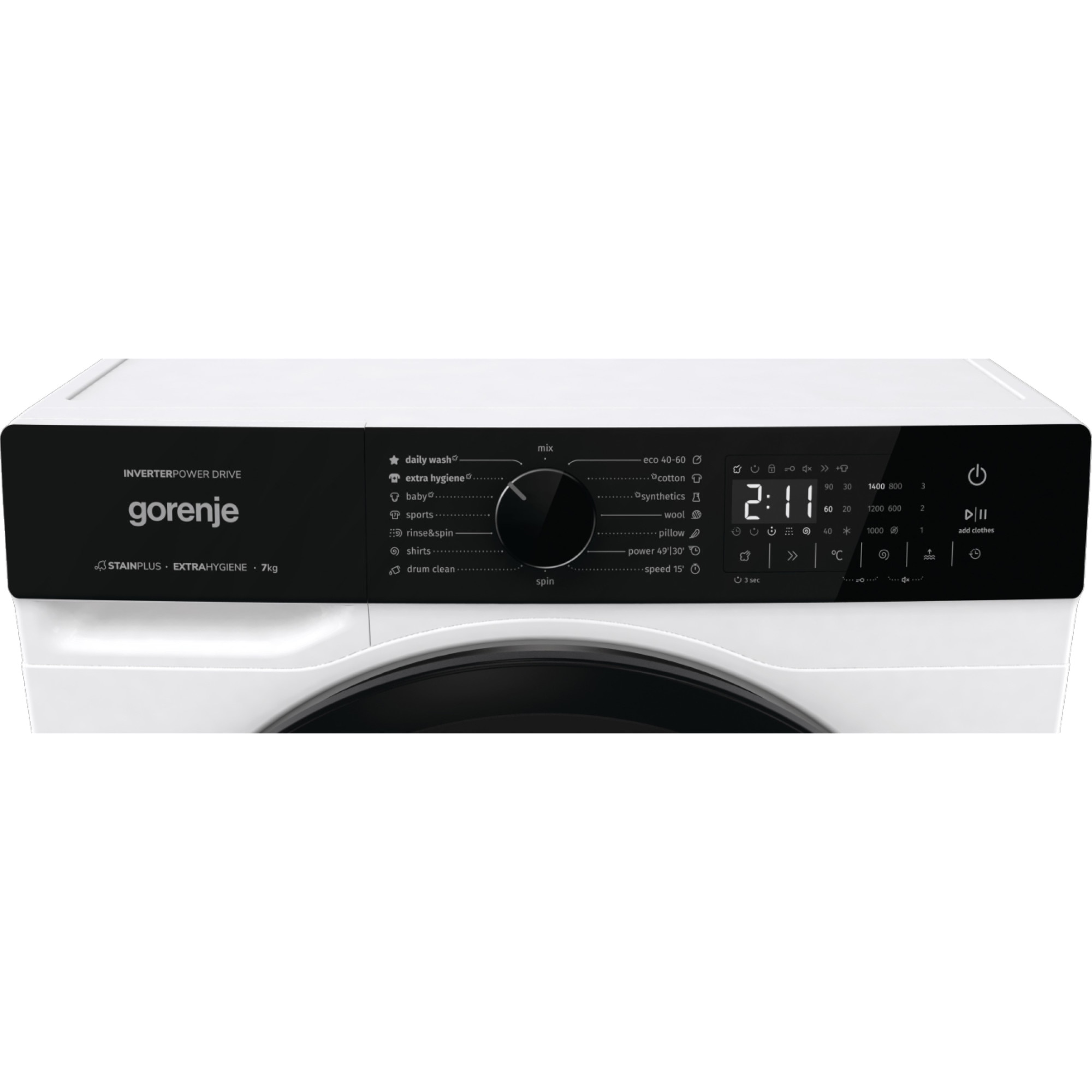 Gorenje WNHA74SASEU Masina de spalat cu incarcare frontala, 7 kg, 1400 rpm, PowerDrive, clasa energetica A, alb