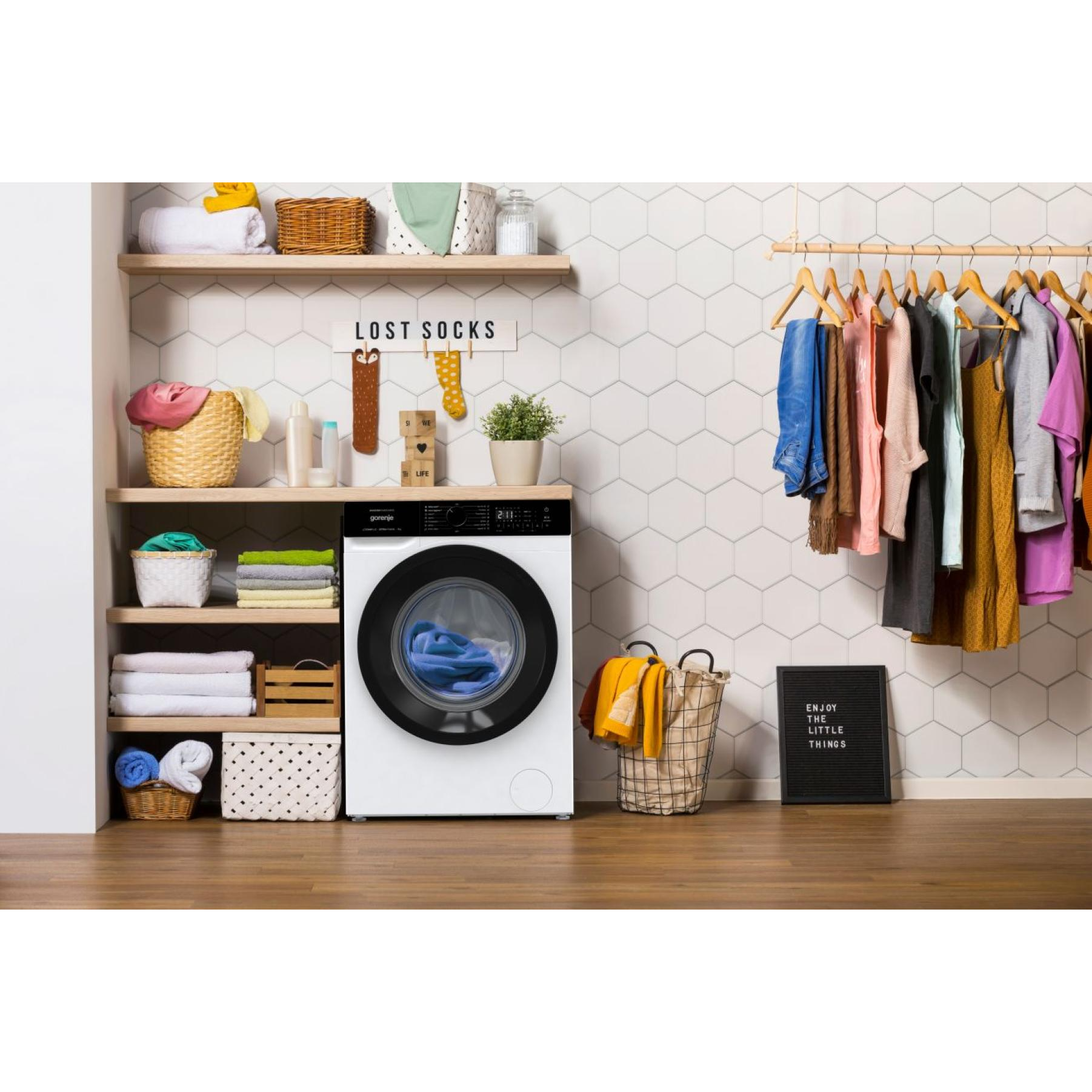Gorenje WNHA74SASEU Masina de spalat cu incarcare frontala, 7 kg, 1400 rpm, PowerDrive, clasa energetica A, alb