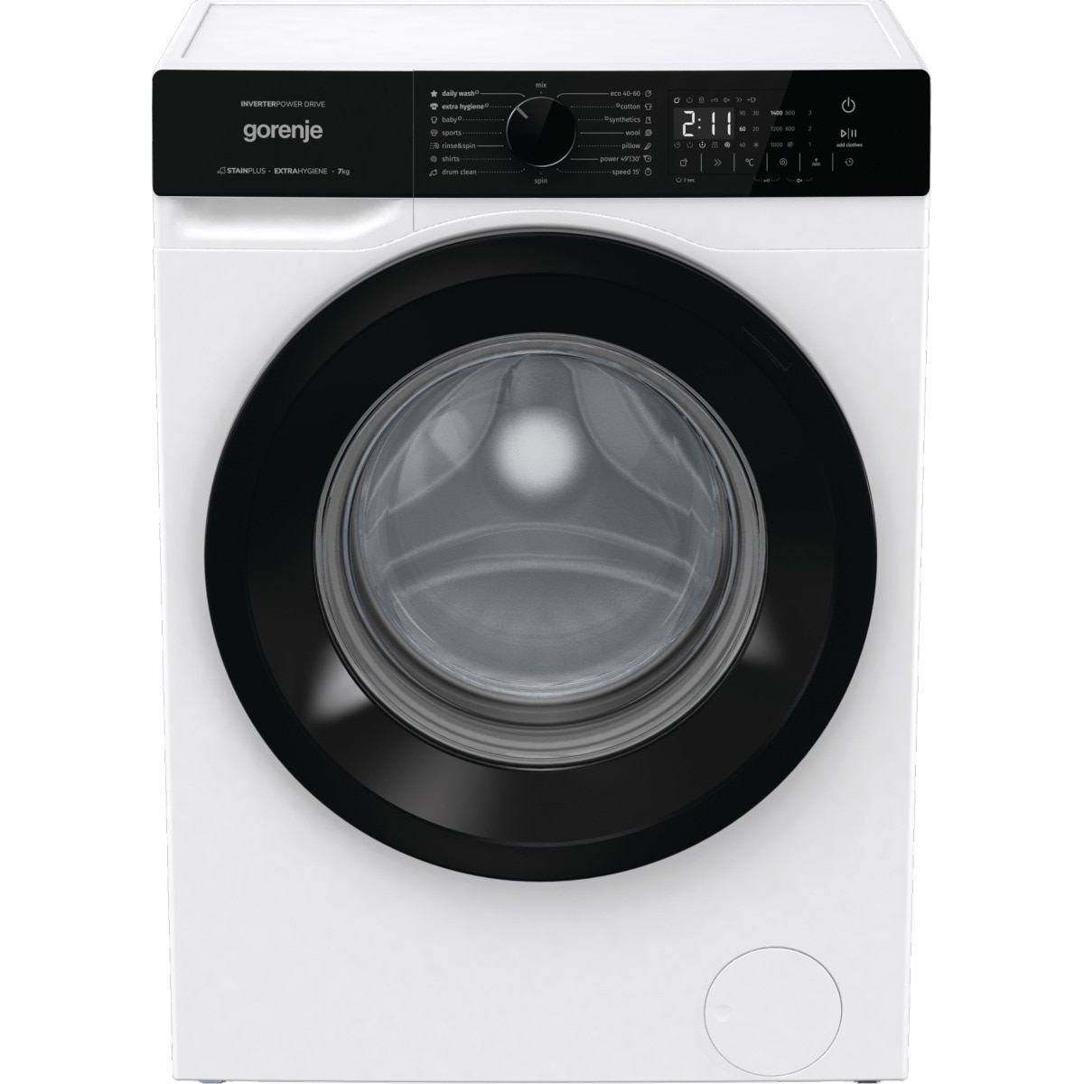 Gorenje WNHA74SASEU Masina de spalat cu incarcare frontala, 7 kg, 1400 rpm, PowerDrive, clasa energetica A, alb