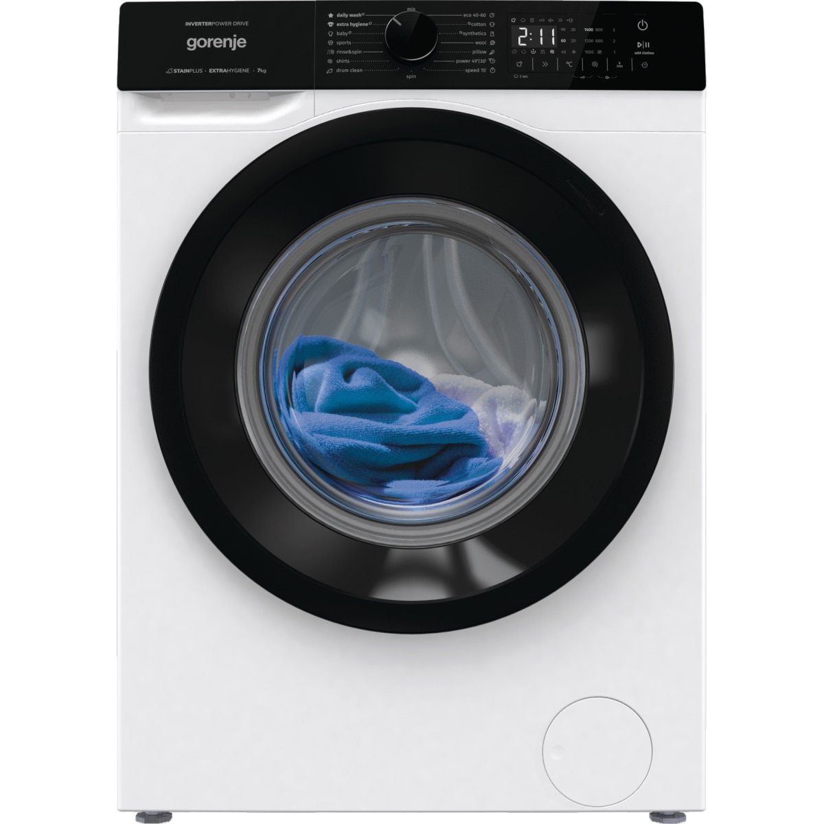 Gorenje WNHA74SASEU Masina de spalat cu incarcare frontala, 7 kg, 1400 rpm, PowerDrive, clasa energetica A, alb