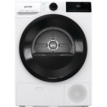 Uscator cu pompa de caldura Gorenje DNA92, 9 kg, 16 programe, SpeedDry, clasa energetica A++, Alb