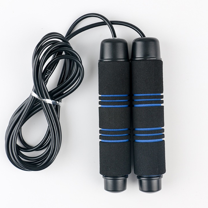 Jormftte ugrókötél, állítható, habszivacs fogantyúk, PVC, fitneszhez