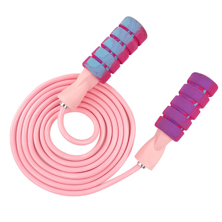 Jormftte ugrálókötelek, állítható, csúszásmentes habszivacs fogantyúkkal, PVC, 9 mm, fitneszhez