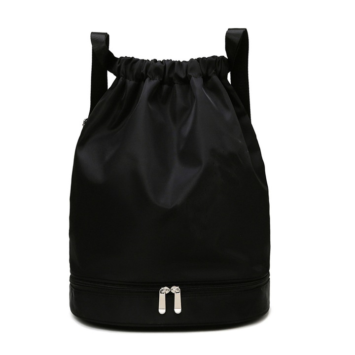 Rucsac sport, Cozevdnt, Piele, 31x17x40cm, Negru