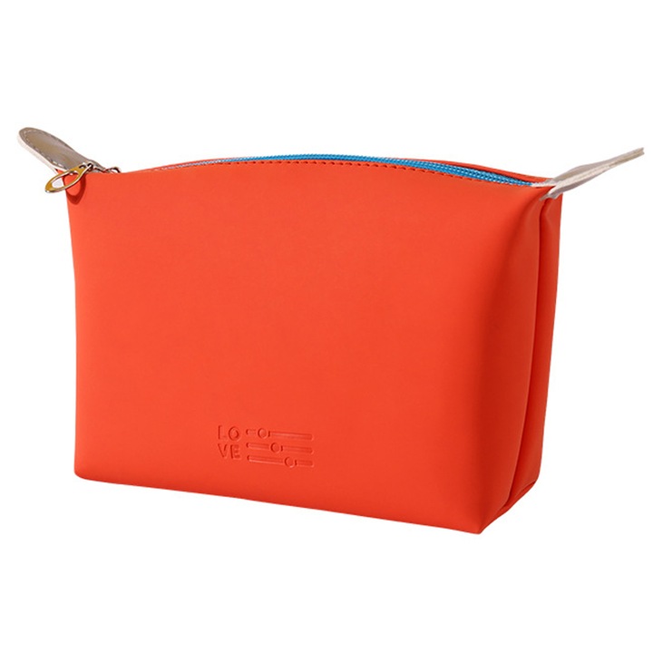 Козметична чанта, QttvbTna, Водоустойчивост, 17x6x12cm, Червена