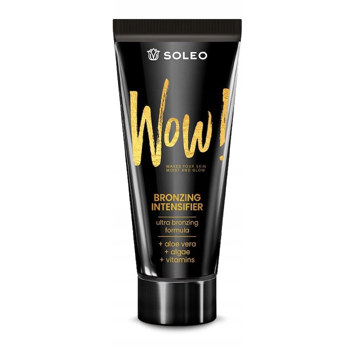 Крем за солариум, Soleo, Wow!, Bronzing Intensifier, За ултра тъмен бронзант с лек блясък 150 мл