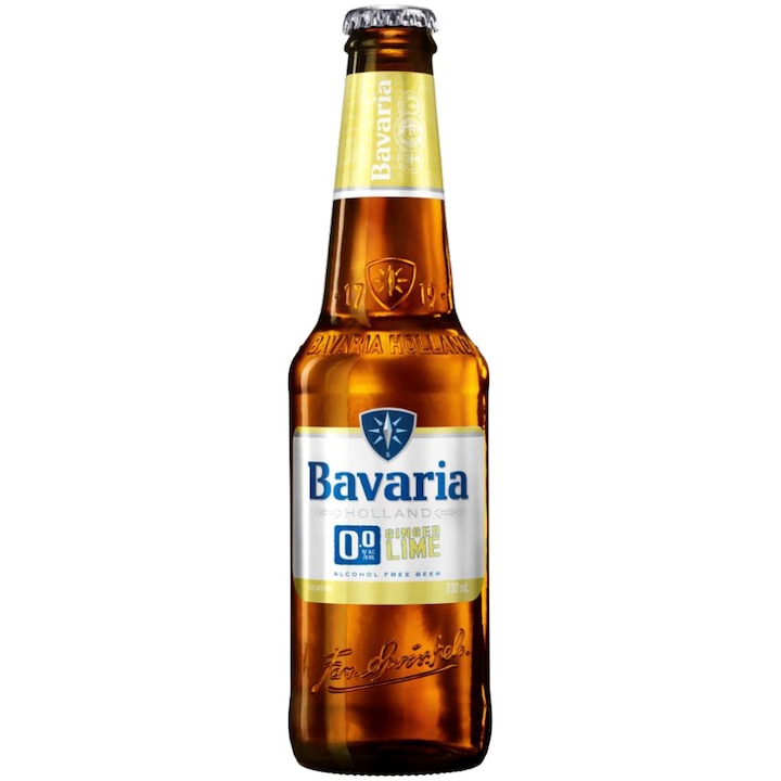 Bere craft Bavaria Ginger Lime 0.0% , sticla, 24 x 0.33l