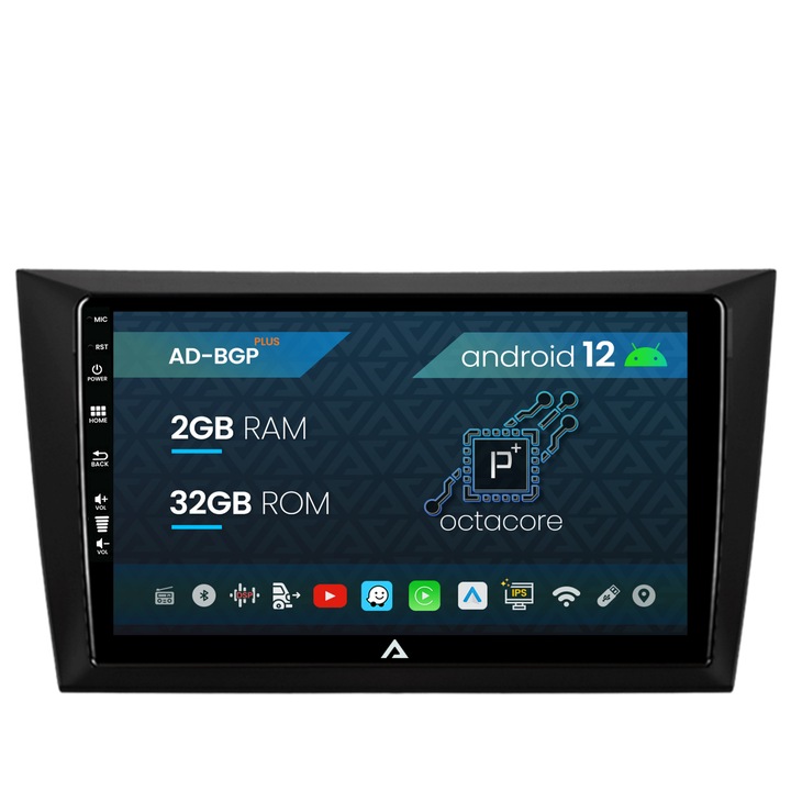 Navigatie Autodrop Volkswagen Golf 6, Android 12, P-Octacore, 2GB RAM, 32GB ROM, 9 Inch - AD-BGP9002, AD-BGRKIT024V2