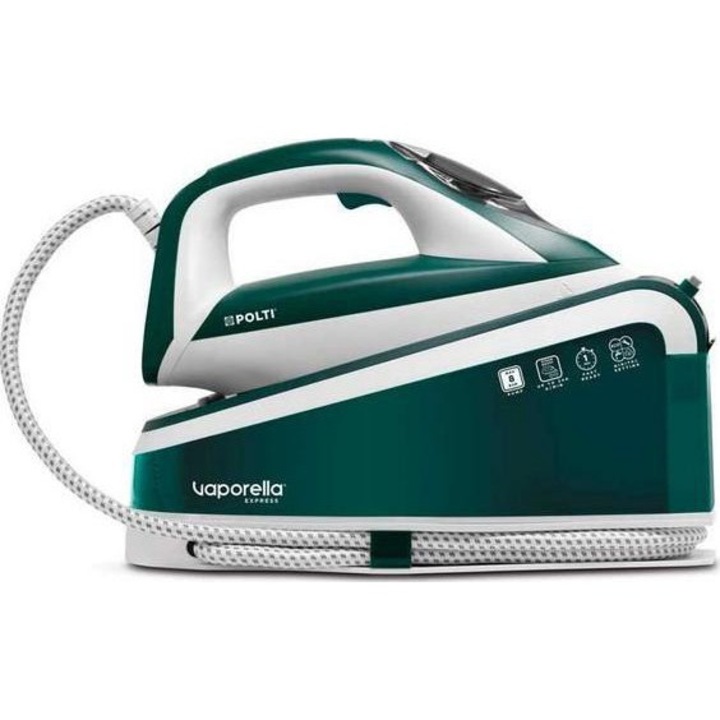 Statie de calcat cu abur, Polti, Ceramica, 2200W, 1.6l, Verde/Alb