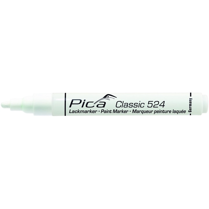 Marker permanent, Pica, 2-4mm, Alb