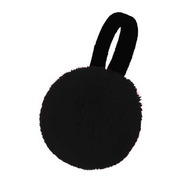 Téli szőrme fülvédő, fekete, egy méret