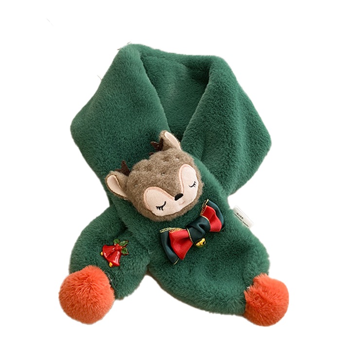 Esarfa tricotata pentru copii, 2-6 ani, material acrilic, culoare solida, dimensiuni rectangulare