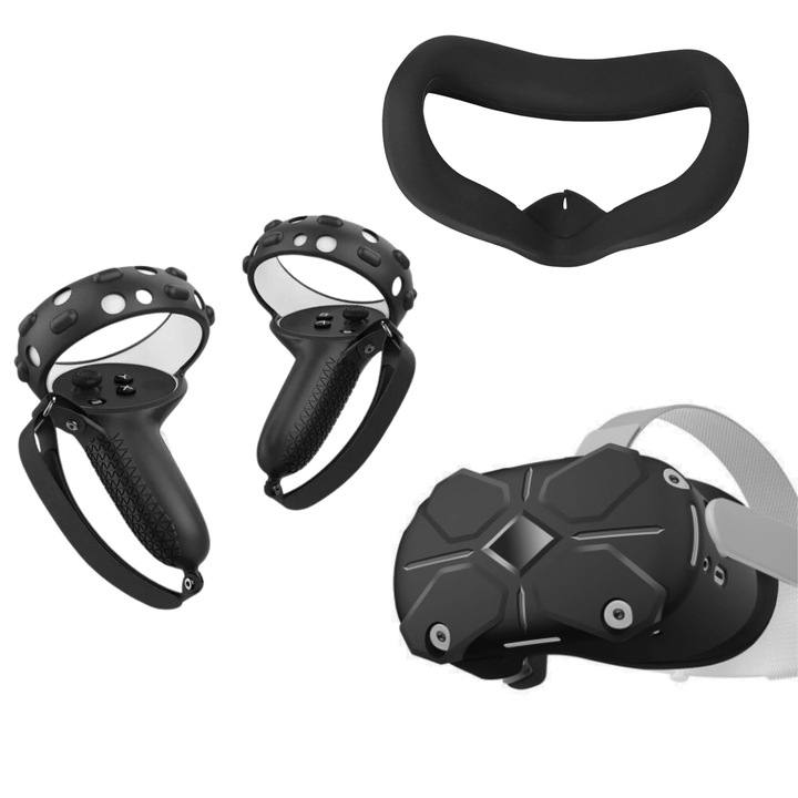 Szilikon védőkészlet 3in1, a Meta Quest 2 számára