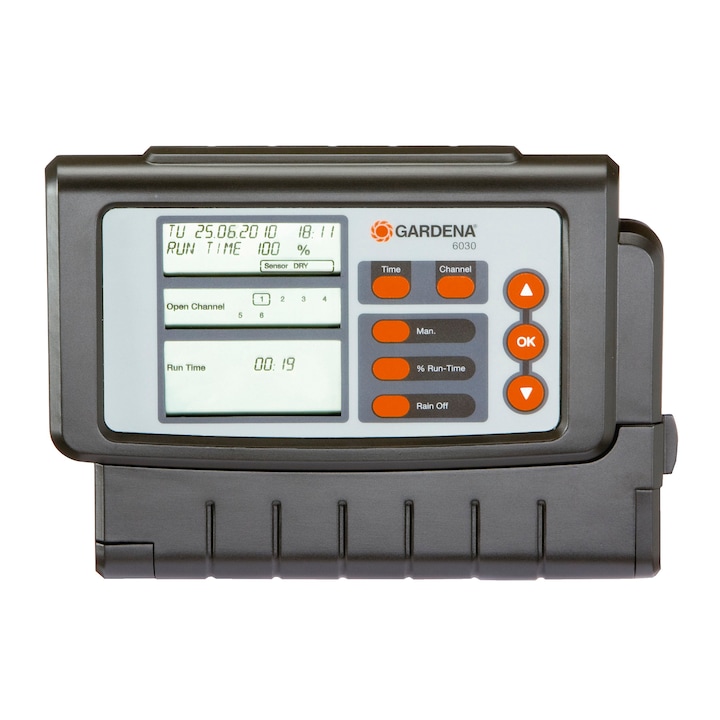 Система за управление на напояването Gardena C 6030 Plus, Дисплей LCD, 3 Програми, Макс. продължителност на напояването 239 мин
