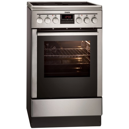 Aragaz AEG 47095VD-MN, Vitroceramic, 4 Zone de gatit, Timer, Grill, Clasa A+, 50 cm, Inox Antiamprenta