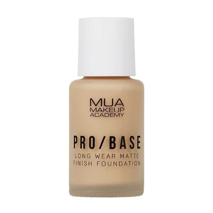 Fond de ten MUA Pro/Base Matte Finish, acoperire medie, mat, Nuanta 142, 30ml