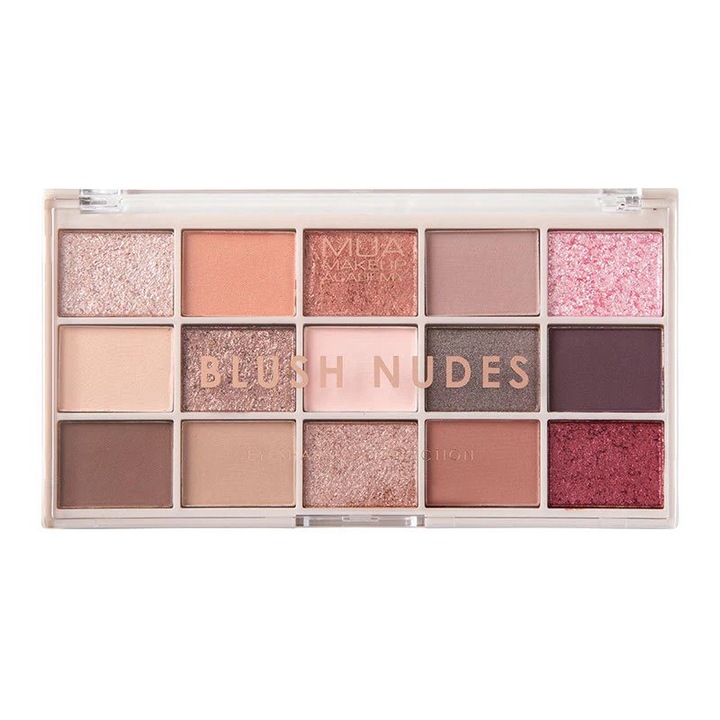 Paleta de fard pentru pleoape Mua, 12gr 15 nuante