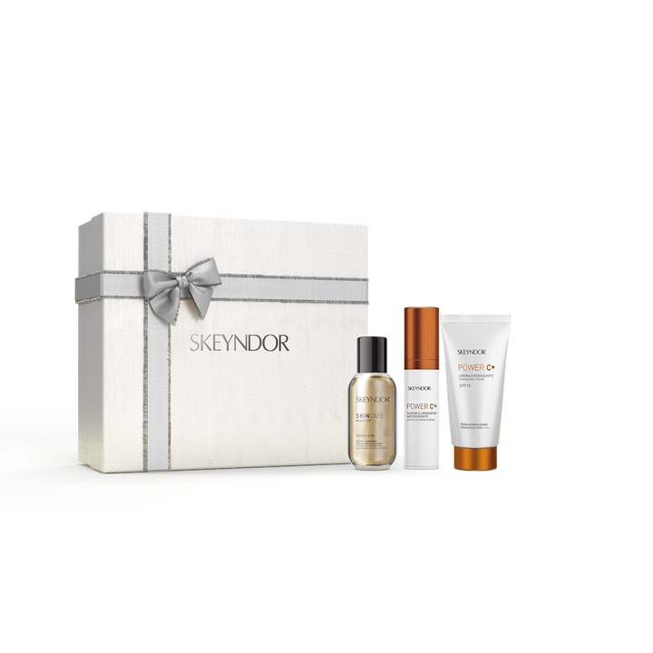Set Ser iluminator 30 ml/Crema energizanta 50 ml/Iluminator Drops D'or 30 ml, Skeyndor, Power C+