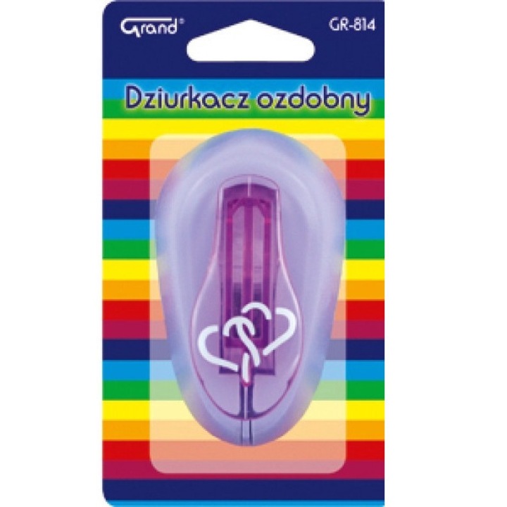 Perforator cu model, Grand, Plastic, 2.5 cm, Mov