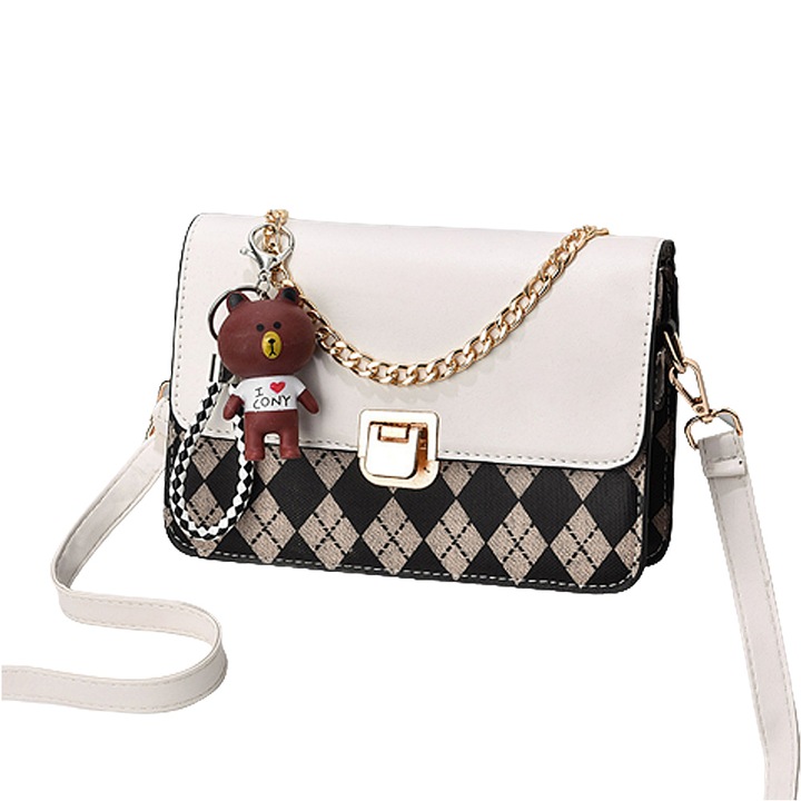 Jormftte női crossbody táska, puha bőr, egyszerű design, khaki szín, kis méret.