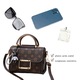 Geanta crossbody dama, compartimentata, ajustabila, maro