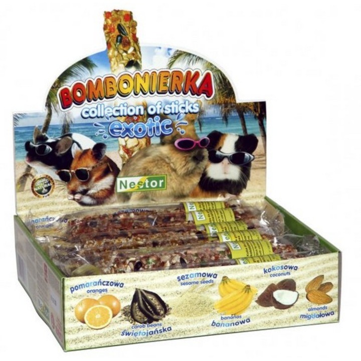 Cutie hrana pentru rozatoare si iepuri, Nestor, pe baza de ciocolata, 12 bucati