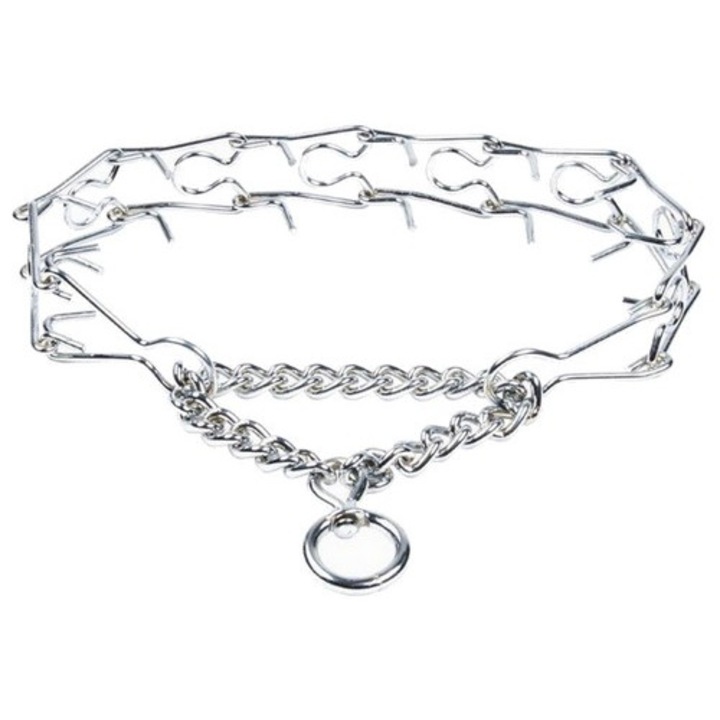 Zgarda pentru dresaj Chaba, metal cromat, 50cm