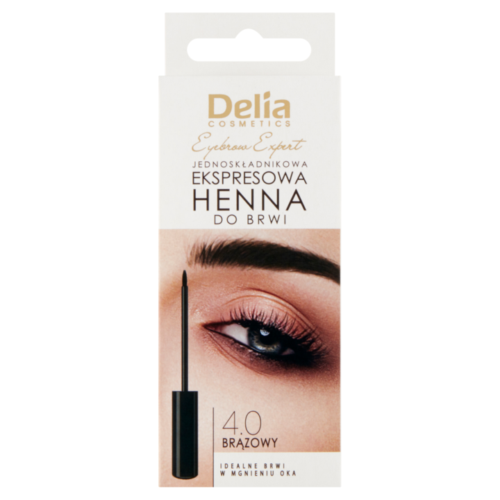 Henna Pentru Sprancene, Delia Cosmetics, 4.0, Maro, 6 Ml