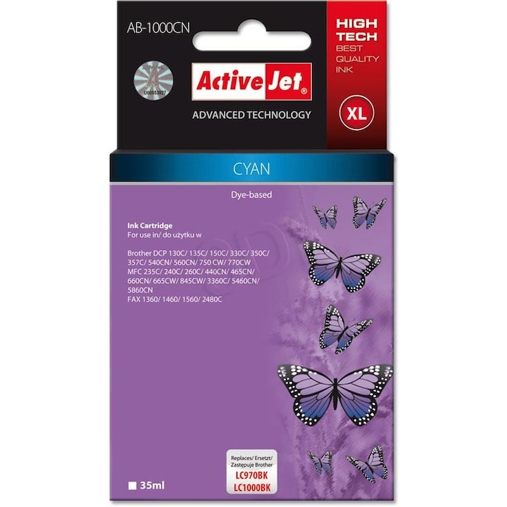 Cartus Inkjet I-Aicon, Negru, 28 ml, Compatibil Brother LC1240/LC1280