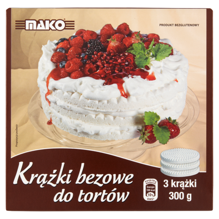 3 Discuri de bezea pentru prajituri, Mako, 300 G