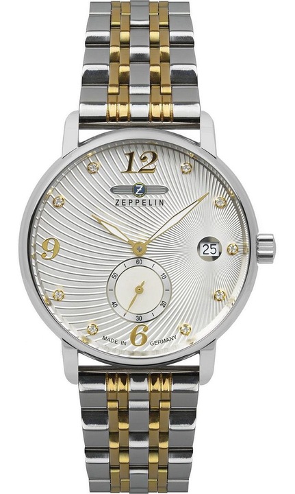 Zeppelin Luna kvarcóra, rozsdamentes acél, ezüst/arany
