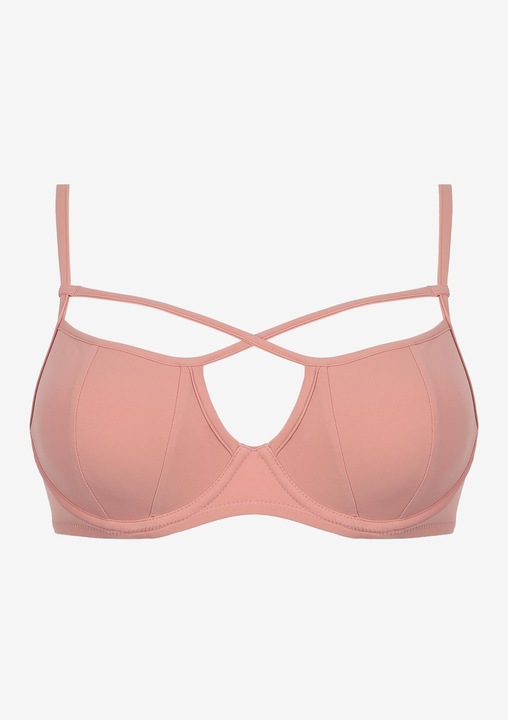 Sutien cu bretele incrucisate, Marilyn, Poliamida, Roz, Roz prafuit