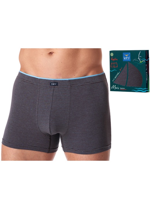 Férfi boxeralsó, KEY, Pamut, Többszínű, M