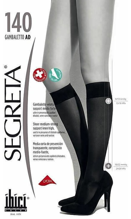 Dresuri dama pana la genunchi SEGRETA Gambaletto, 140 Den, Negru