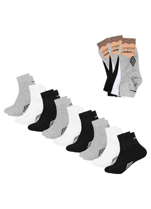 Set 3 perechi sosete, Umbro, Bumbac, Multicolor - 68154, Multicolor, 39-42