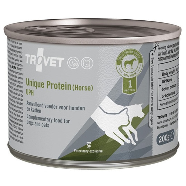 TROVET Unique Protein UPH nedves táp, konin, kutyáknak/macskáknak, 200g