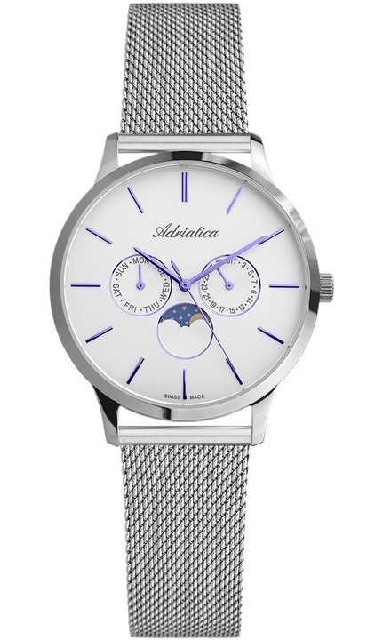 Дамски часовник Adriatica, Неръждаема стомана, Кварц, Сребрист