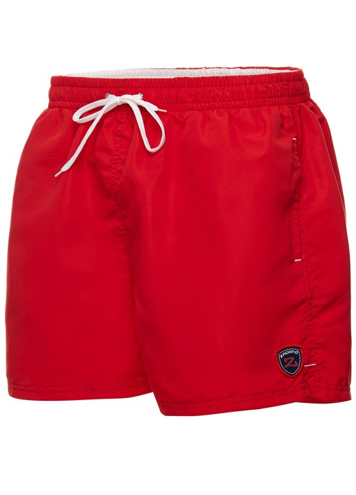 Pantaloni scurti de inot barbati, Zagano 5106, Poliester, Rosu