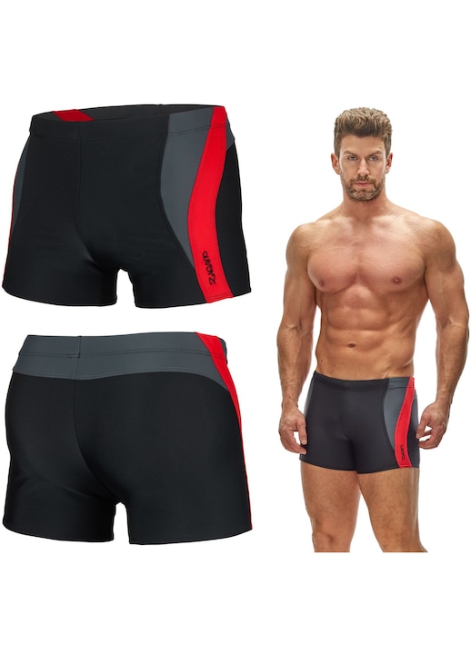 Slip de baie boxeri barbati, Zagano 2376, Rosu