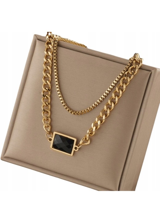 Colier Elegant Dama din Otel Chirurgical 316L Placat cu Aur 18K - Design Rafinat, Antialergic, Nu se Intuneca - Perfect pentru Cadou, Ziua Indragostitilor, Aniversare