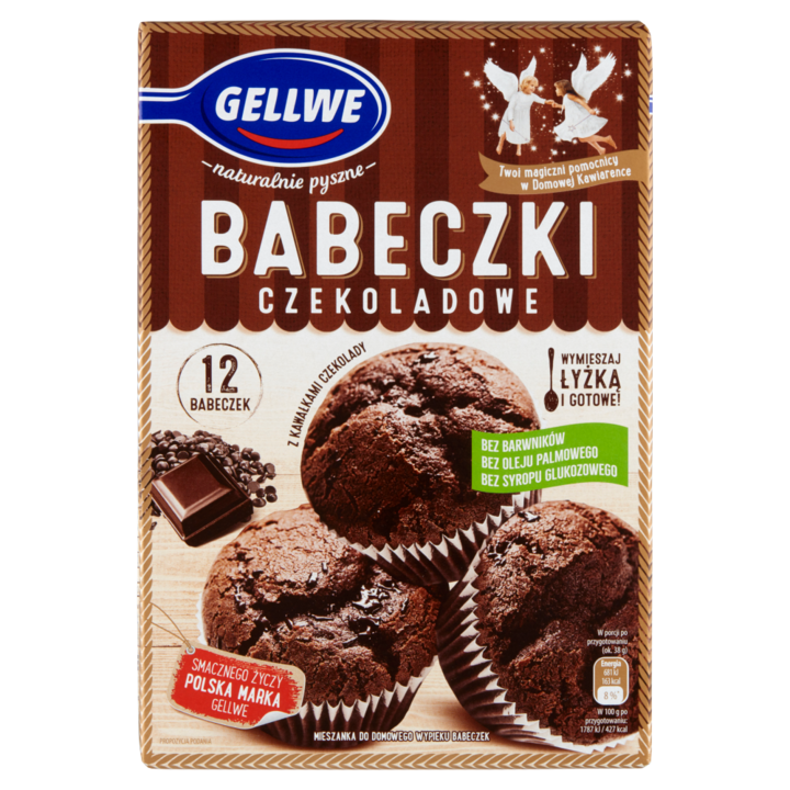 Amestec de copt pentru cupcakes cu ciocolata, Gellwe, 300 g