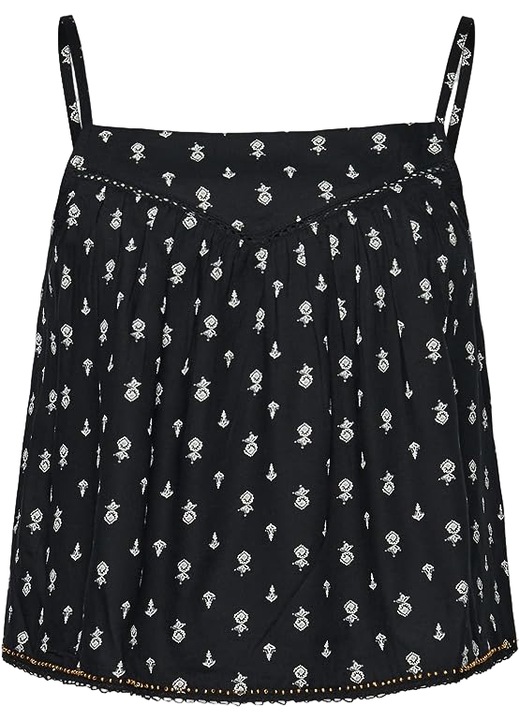 Потник SuperDry, вискоза, Бял/Черен