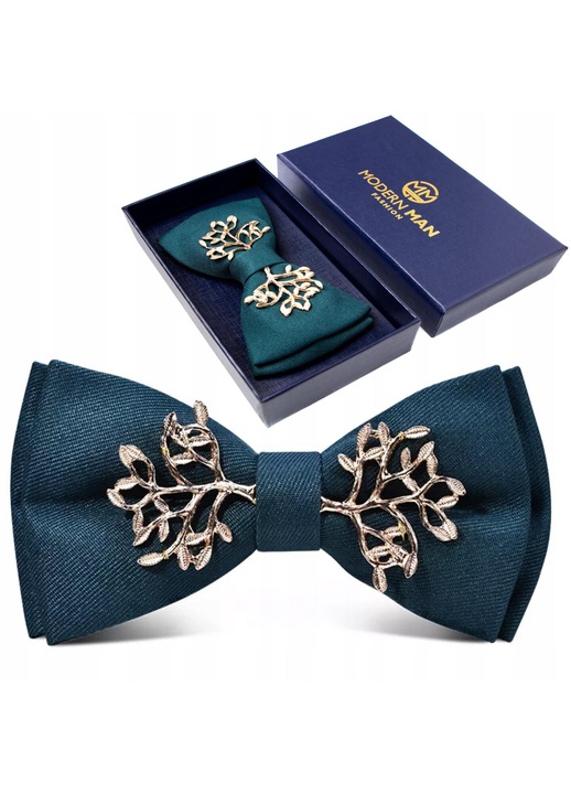 Papion barbati, Modern Man, design original, material de inalta densitate, 12,5cm x 6,5cm, turcoaz