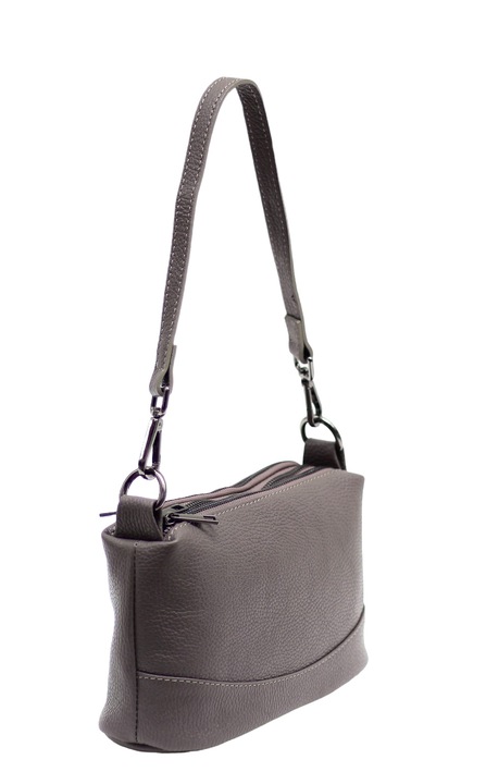 Moranti Oasi Messenger táska, természetes bőr, szürke