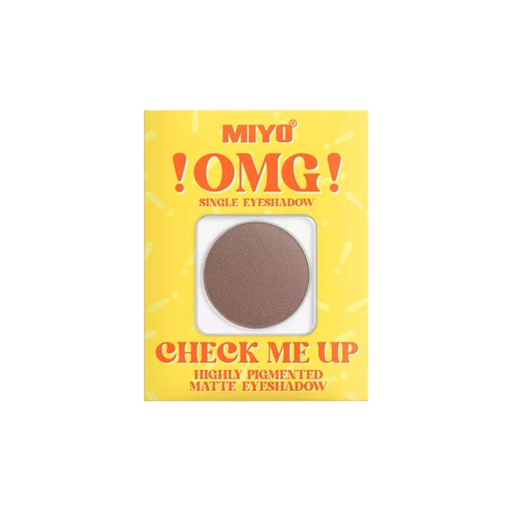 Miyo, !OMG! Fard de pleoape mat foarte pigmentat Check Me Up, fard de pleoape mat, 14 Brownie, 1,3 g