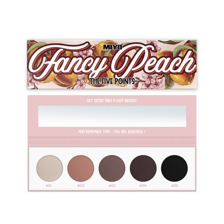 Miyo, Paleta The Five Points, Fancy Peach, 6,5 g